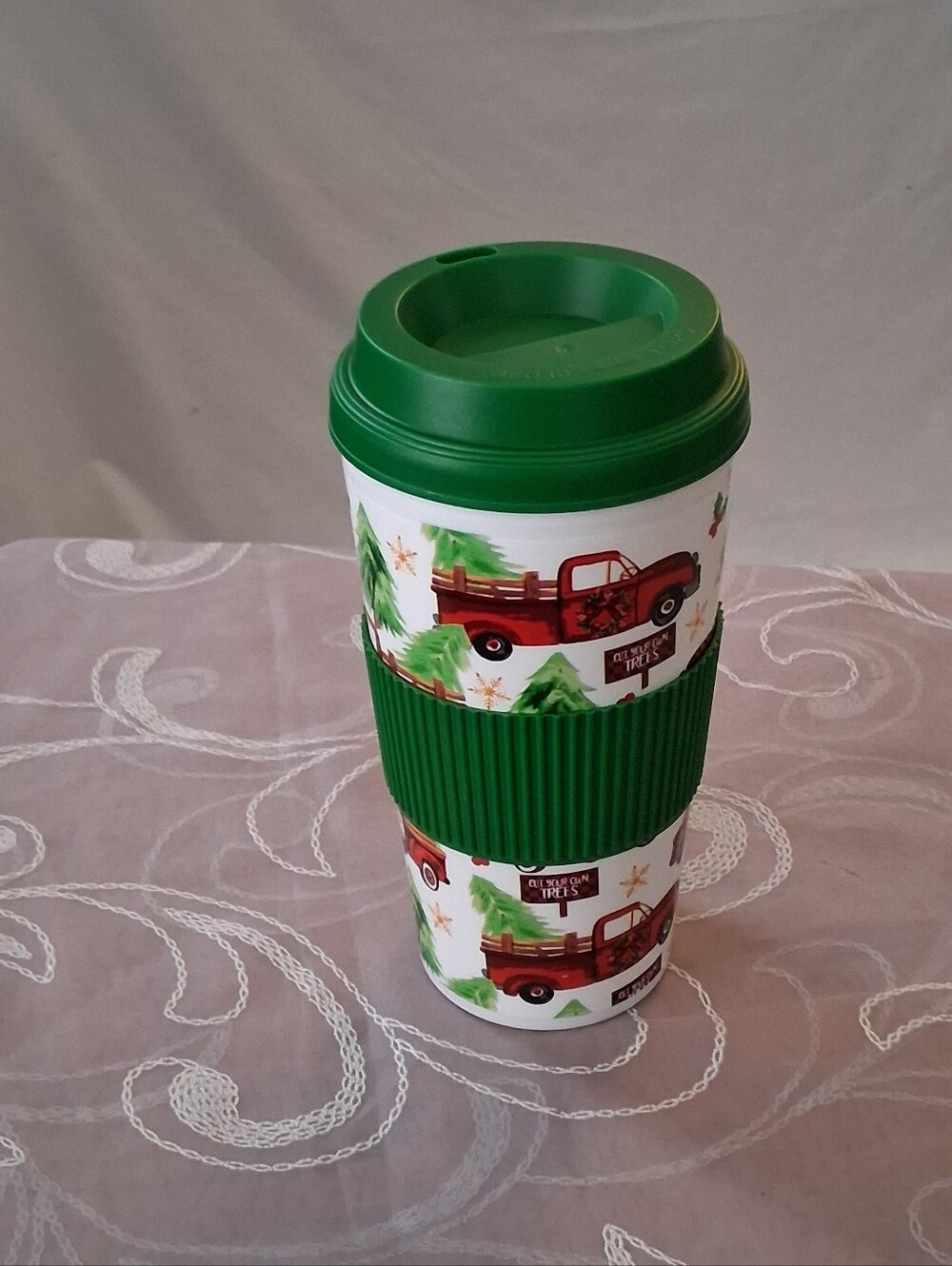 "Cut Your Own Tree" Christmas Tumbler For Hot/Cold Beverages
